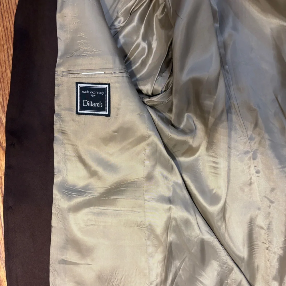 Ralph Lauren‎ Chocolate Men's 2 Button Microfiber Blazer 46T Preppy Dapper